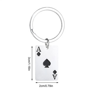 Móc khóa Poker Móc khóa đa năng Mặt dây chuyền chìa khóa xe kim loại sáng tạo enmdavn