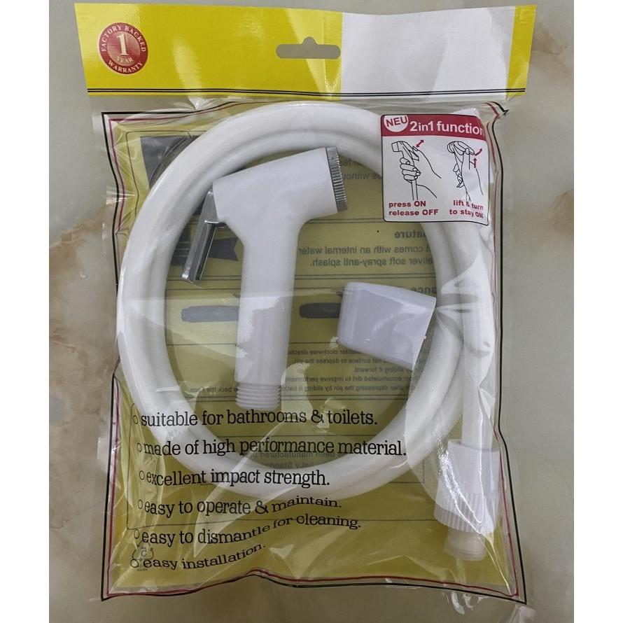 Bộ Vòi Xịt Vệ Sinh BXVS4 – Xịt Mạnh Mẽ, Dây Dài, Dễ Lắp – Siêu Bền