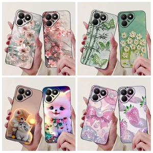 6,78 "Dành Cho Tecno Pova 7 4G Ốp Lưng Hoa Thời Trang Mới Tre Dâu Silicon Mềm Mờ Dành Cho Tecno Pova7 4G Chống Sốc Capa