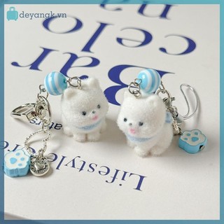 Deyangk Dễ Thương Ngọt Ngào Đổ Xô Con Chó Samoyed Dây Xích Điện Thoại Ccd Camera Quyến Rũ Phụ Kiện Girly Móc Khóa Mặt Dây Chuyền Túi Đồ Trang Trí Quà Tặng VN