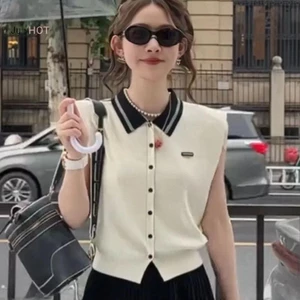 JULYHOT Mùa Hè Phong Cách Hàn Quốc Thời Trang Thường Ngày Phong Cách Đại Học Ve Áo Rời Áo Dành Cho Nữ Massivedeals
