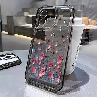 Ốp lưng không gian trong suốt hình hoa vỡ 3 In1 cho Iphone Ip15 15 Pro 15plus 15 Pro Max 16 16pro 16plus16promax 16e Vỏ điện thoại Vỏ chống sốc A6TS NRVH WVQ