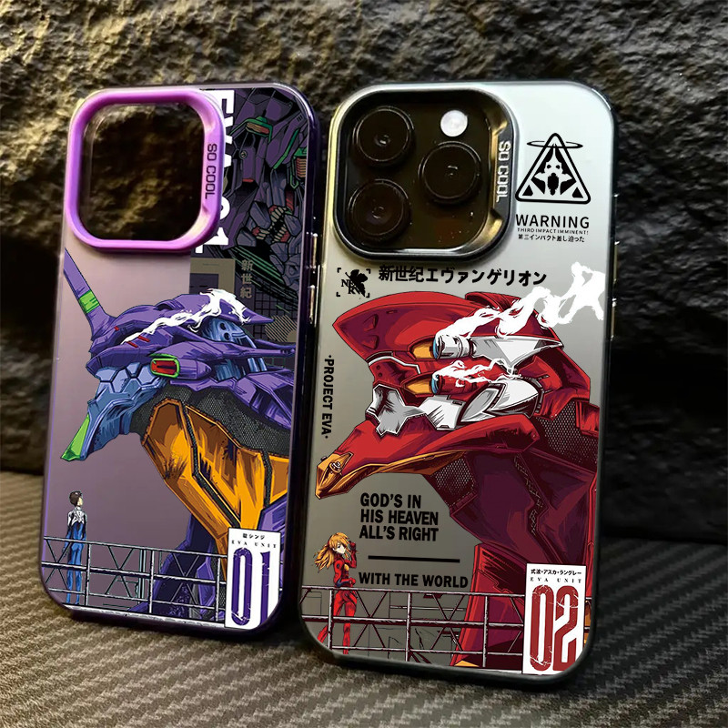 Anime Neon Genesis Evangelion Ikari Shinji Fighter vỏ cho OPPO Reno 14 13F 12F 11F 11 12 13 Pro A5 A3 Pro 5G Ốp lưng Acrylic cứng in mờ chống sốc cao cấp IMD Armor