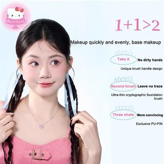 Bộ cọ siêu mỏng trang điểm Moonlights Cọ nền với miếng bọt biển không dấu vết Soft Puff Angled Cọ trang điểm Công cụ làm đẹp EN