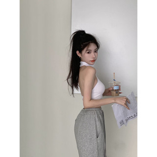 Dây Camisole Ngắn Ôm Sát Pure Desire cho Nữ, Thiết kế Off-the-Shoulder, Phù hợp Mặc Ngoài