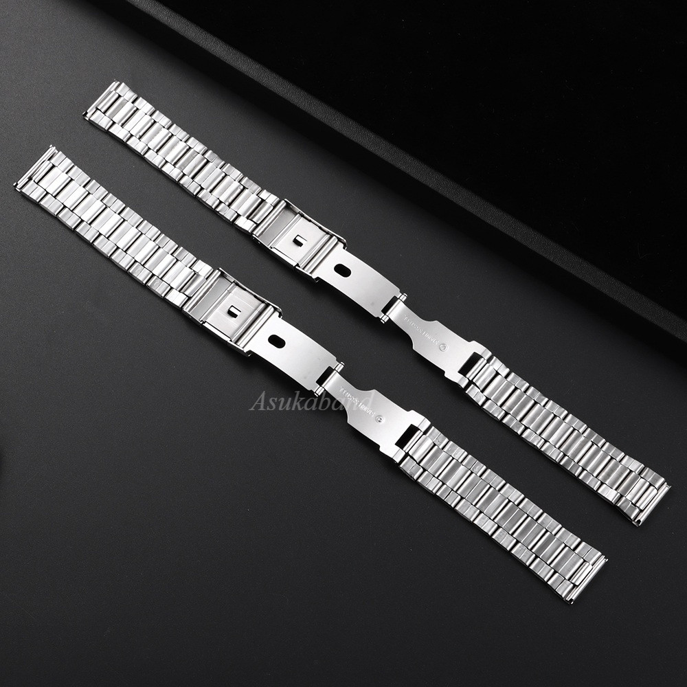 Dây đeo đồng hồ bằng thép không gỉ 5 hạt 18mm 20mm 22mm Dây kim loại Dây đeo đồng hồ nam nữ Vòng tay sắt cho đồng hồ thạch anh Đồng hồ cơ Dây đeo cổ tay cổ điển