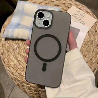 Sang Trọng Mờ Màu Hồng Mạ PC Matte Trong Suốt Từ Tính Ốp Lưng Điện Thoại iPhone 16 15 14 13 12 11 Pro Max 15Plus 14Plus 16Plus Vỏ Cứng Sạc Không Dây Bảo Vệ Từ Tính Chống Sốc