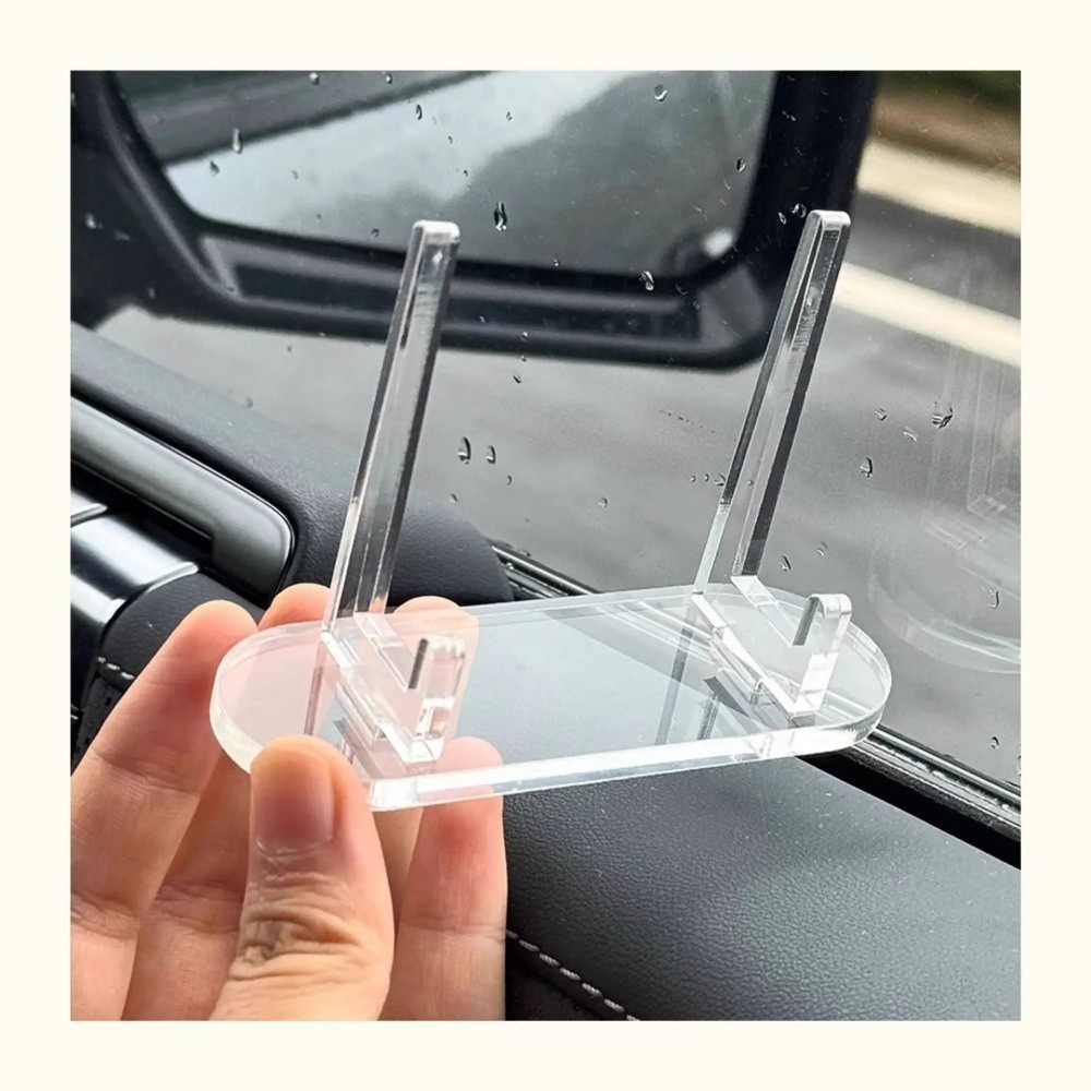 DAYBREAK 1 Giá đỡ dấu hiệu acrylic, Giá đỡ hiển thị trong suốt HD trang trí máy tính để bàn, Lưu trữ acrylic ​ Đế trưng bày thẻ