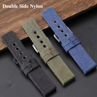 Dây đeo đồng hồ bằng vải đơn giản 20mm 22mm 24mm Dây đeo đồng hồ Nylon đa năng Thay thế Vòng đeo tay cho nam nữ Dây đeo đồng hồ Xanh đen Quà tặng thể thao