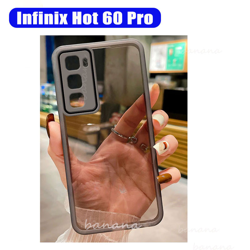3 trong 1 Infinix Hot 60 Pro Hot 60i Hot 60 TPU Mềm Silicon Trong Suốt Vỏ Điện Thoại Có Camera Bảo Vệ Mặt Sau + Kính Cường Lực Riêng Tư + Phim Mặt Sau