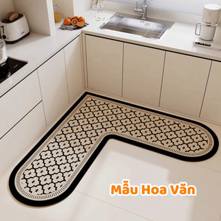 (SẴN) Thảm Góc Lót Sàn Nhà Bếp Thấm Hút Nước, Chống Trơn Trượt, Thảm Lau Chân Decor Phòng Hình Trái Tim MAISON