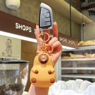 Dễ Thương Kapibara Thổi Bong Bóng Đồ Chơi Hoạt Hình Sáng Tạo Móc Khóa Học Sinh Influencer Schoolbag Mặt Dây Chuyền Cặp Đôi Quà Tặng