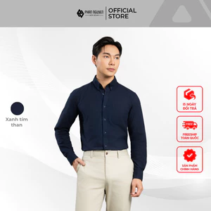 Áo sơ mi dài tay nam Phan Nguyễn, chất liệu cotton mềm, mát, thấm hút tốt, form regular fit SMD.1371