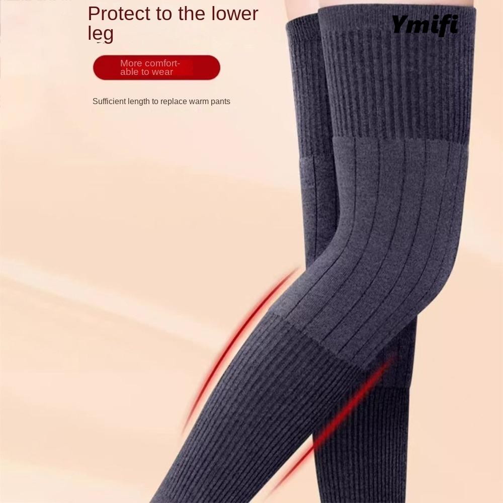 YMIFI Chân Ấm Áp, Đen / Xám Cashmere Len Nẹp Đầu Gối Miếng Lót, Chất Lượng Cao Bảo Vệ KneeCap Len Kneepad Đầu Gối