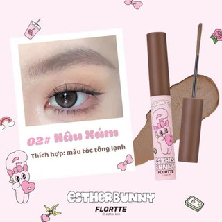 [Flortte] Mascara Lông Mày Flortte Esther Bunny Bền Màu Chống Nước Chống Lem