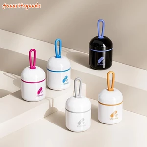Thuốc FAVORITEGOODS, Hộp đựng thuốc Mini đầy màu sắc, Hộp đựng máy tính bảng đa ngăn hình tròn di động bền bỉ
