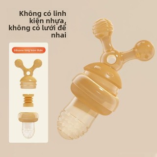 Youkebei túi nhai ăn dặm cho bé Túi Núm Nhai Ăn Dặm Hoa Quả Silicon Chống Hóc Cho Bé Không Hạt Vi Nhựa Mềm Mại An Toàn