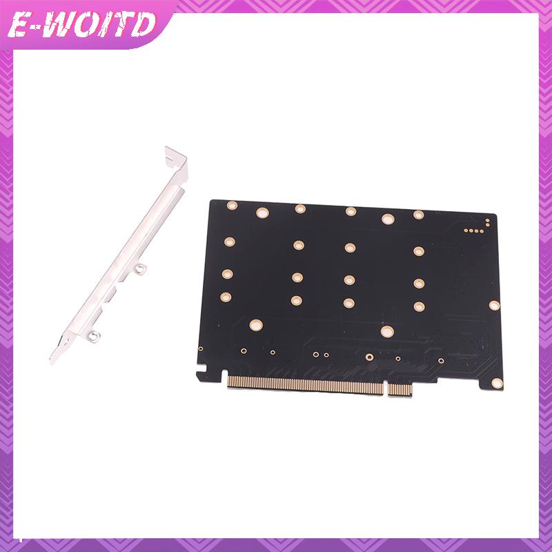 E-woitd 4 Cổng M.2 NVMe SSD sang PCIE X16M Key Ổ Cứng Chuyển Đổi Đầu Đọc Thẻ Mở Rộng HNVN
