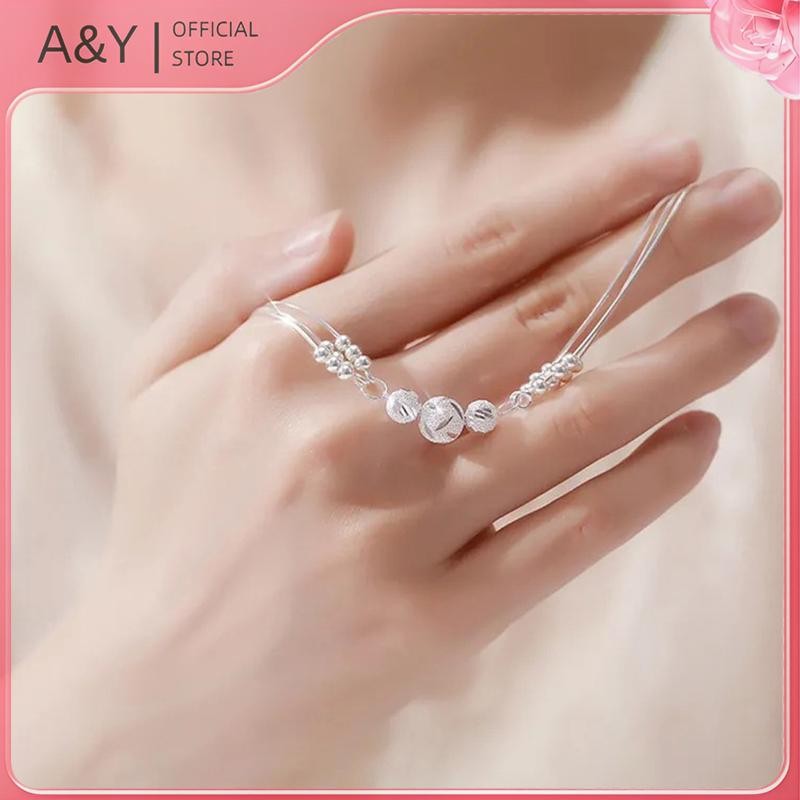 A & Y Hạt May Mắn Nhiều Lớp Dây Xích Vòng Tay Cho Nữ Thời Trang Tiệc Cưới Trang Sức Người Yêu Quà Tặng.
