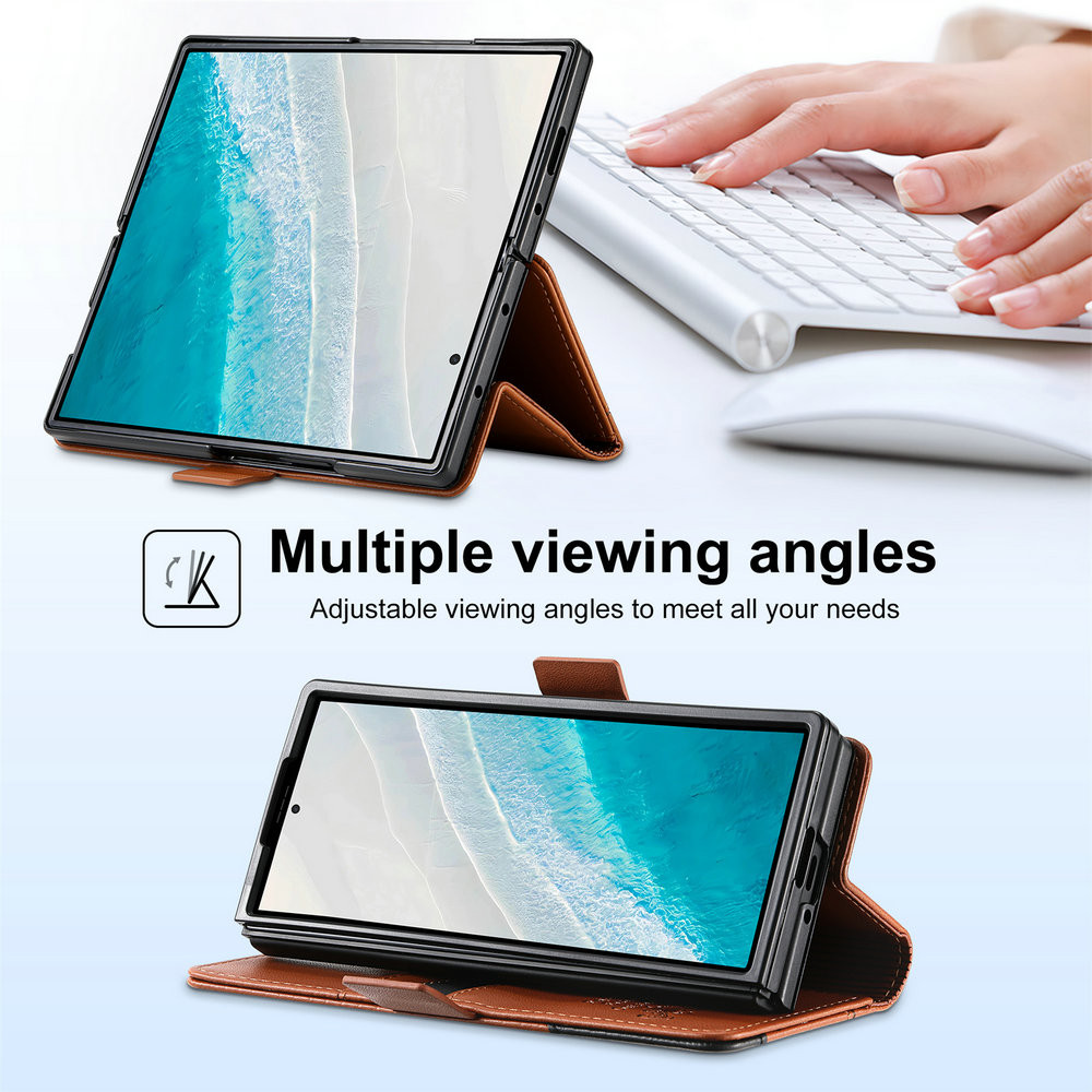 Ví Da Sang Trọng Coque Cho Samsung Galaxy Z Fold 7 5G 2025 Flip Case Từ Sách Armor Samsung Z Fold 3 4 5 6 Fold7 Cover