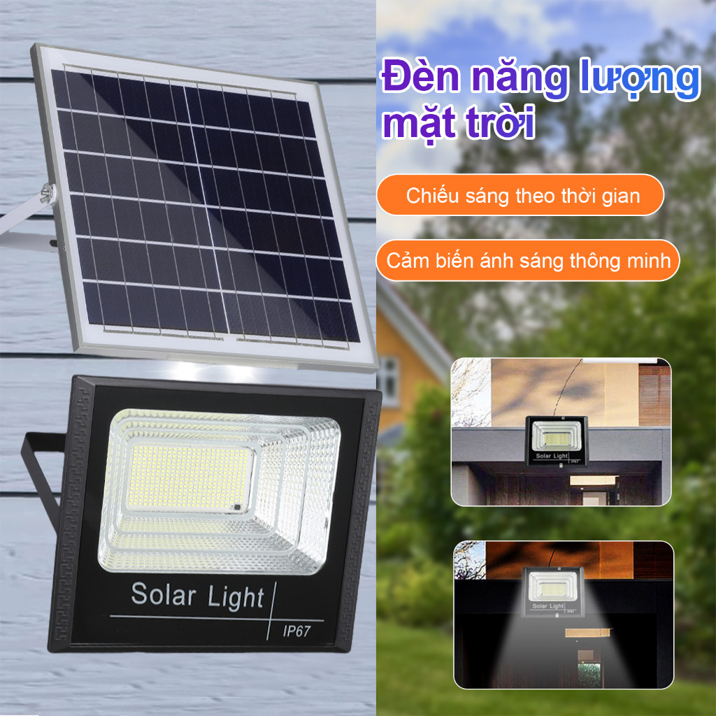 Đèn Năng Lượng Mặt Trời - Công Suất 3000W - Vỏ Nhựa ABS-Chống Nước IP67 - Không tốn tiền điện. An toàn Tự động bật/tắt