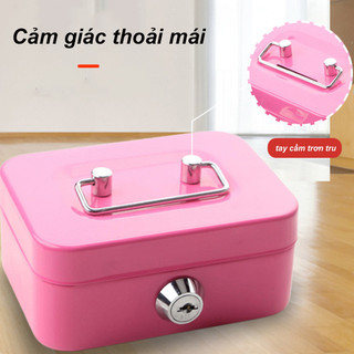 【BabyJoy】Két Sắt Mini Cho Bé,Hộp Đựng Tiền Kim Loại,an Toàn Bảo Mật Chống Trộm,Hộp đựng tiền khóa