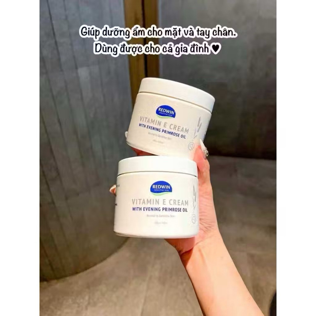 Kem dưỡng ẩm Vitamin E Redwin Úc mẫu mới 330g giúp dưỡng sáng và cấp ẩm cho da