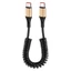 BTM Chuyên Nghiệp 240W USB C Cáp Sạc Đôi Đầu Nam Loại C Lò Xo Cuộn Dây Đầu Nối Nhỏ Gọn Chi Tiết