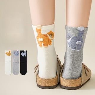 Tất Cotton Dễ Thương Trứng Mèo - Quà Tặng hoặc Tất Ngắn Mùa Hè Cho Bé Gái