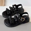 sandal bé gái dép quai hậu cho bé quai chéo nơ xinh xắn êm chân QCCC full hộp trắng cho bé từ 1 tuổi SL062