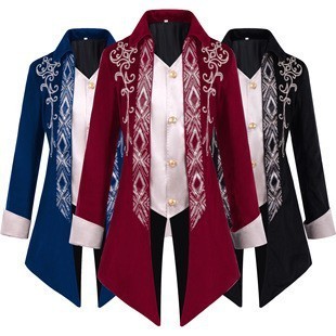 Áo Khoác Nam Steampunk Gothic Victorian Thời Trung Cổ, Phù Hợp Lễ Hội Halloween