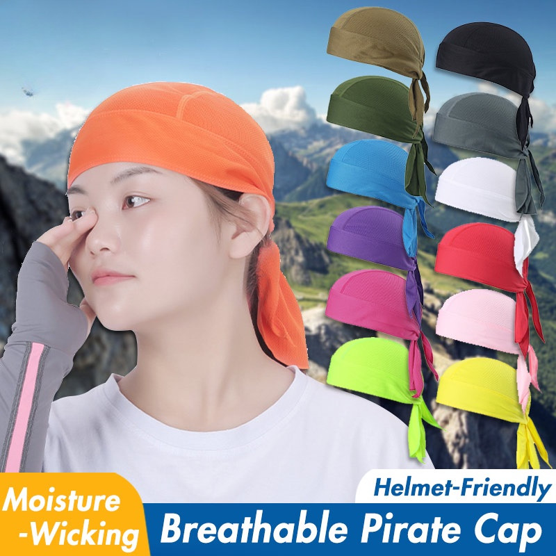 Mũ bảo hiểm bên trong Mũ cướp biển thấm mồ hôi Chống bụi UVHead Cover Cưỡi bên ngoài Mũ thể thao