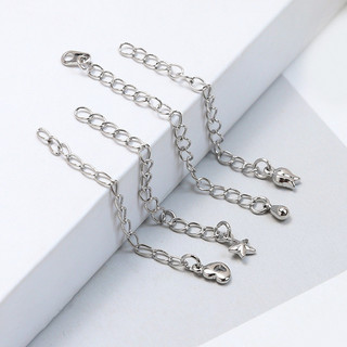 Mạ Đồng Thật Vàng Trắng Đơn Giản Ngọt Ngào Mặt Dây Xích Đuôi DIY Handmade Trang Sức Vòng Cổ Đuôi Phụ Kiện Chất Liệu