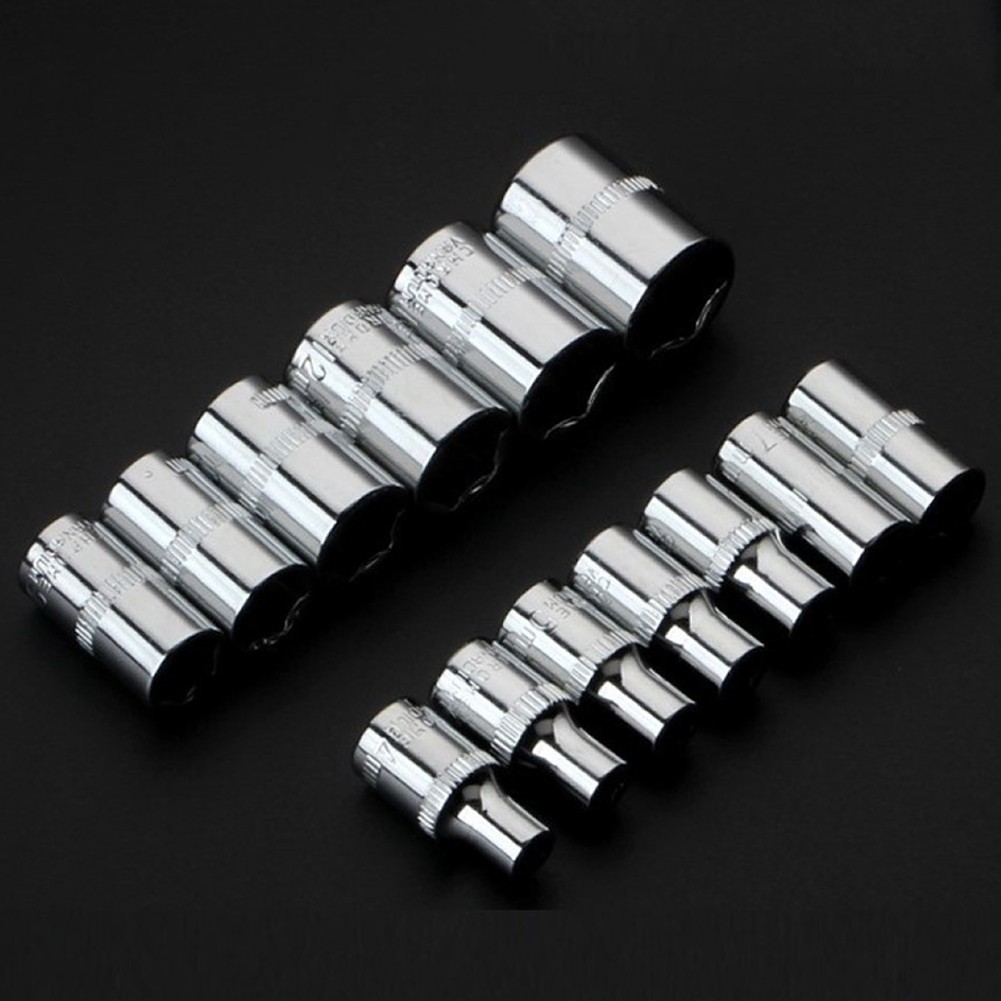 1 Cái 4-14mm 1 / 4in Đầu Lục Giác Chìa Khóa Ổ Cắm Cờ Lê Số Liệu Hai Đầu Lục Giác Tay