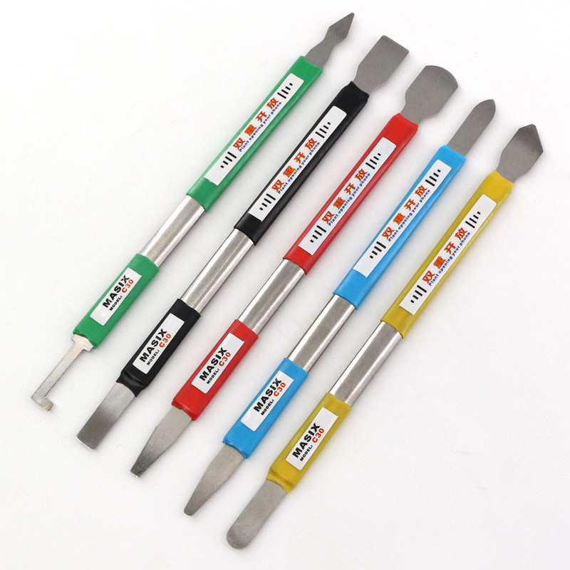 Bộ 5 Kim Loại Crowbar Prying Mở Bộ Dụng Cụ Sửa Chữa Cho Điện Thoại Di Động Notebook Hai Đầu Kim Loại Spudger Nhà Dụng Cụ Cầm Tay Bộ