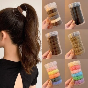 Set 6 Hộp Dây Buộc Tóc Dây Cao Su Đuôi Ngựa Cao Đàn Hồi Cao Dày Đơn Giản Thời Trang Hàn Quốc - Phụ Kiện Tóc