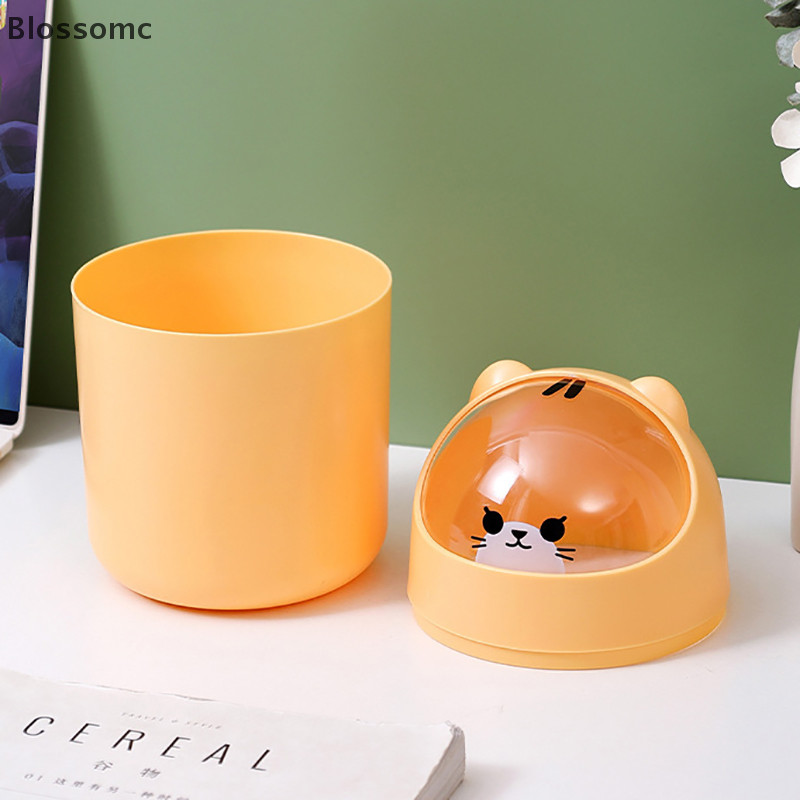 Blossomc Hoạt Hình Dễ Thương Thùng Chứa Có Nắp Thùng Rác Để Bàn Rác ...