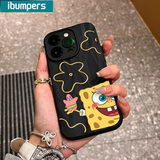 ibumpers Ốp lưng Iphone Cute Couple Spongebob Hoạ Tiết Ốp Điện Thoại nhám Mỏng Silicone Mềm Chống Sốc Chống Bẩn Cho Iphone 15 14 12 13 11 Pro Max IP 7 8 Plus Iphon X XS XR