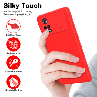 Dành Cho Xiaomi POCO X4 Pro 5G / M4 Pro 4G Ốp Lưng Silicon Lỏng Nâng Cấp Với Viền Vuông Bảo Vệ Camera Mềm Chống Trầy Xước Lớp Lót Microfiber Chống Sốc Mỏng