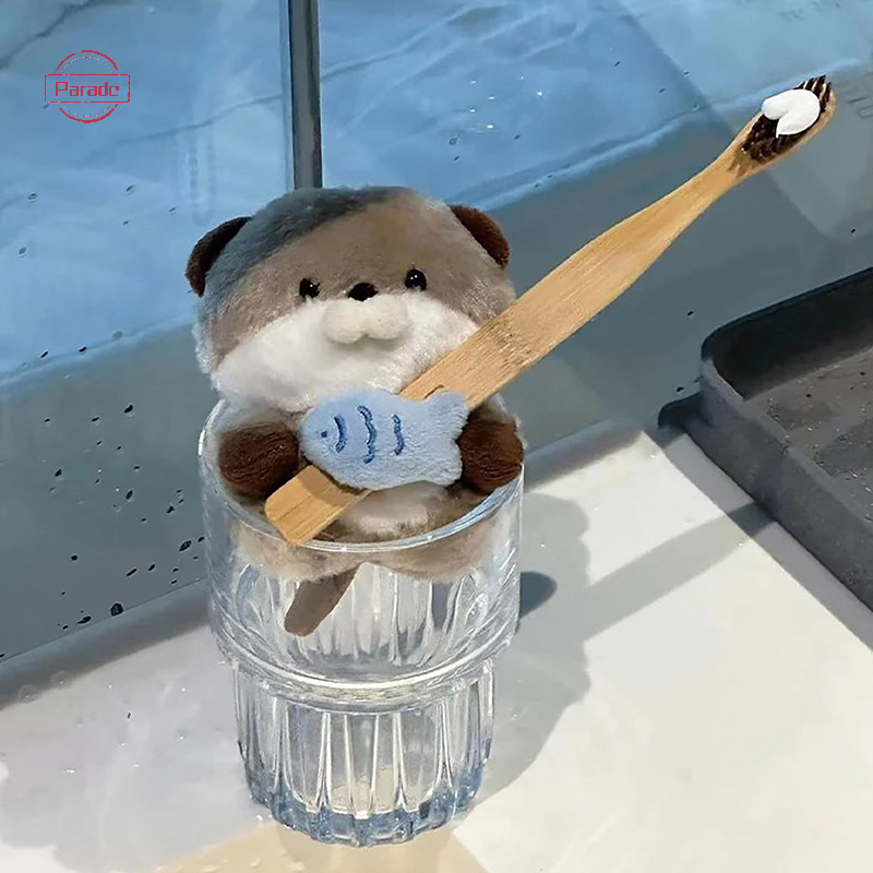 Diễu Hành Dễ Thương Otters Cầm Cá Sang Trọng Móc Khóa Nhẹ Mặt Dây Chuyền Đạo Cụ Cho Túi Đi Học Ví Chìa Khóa VN
