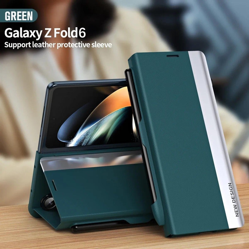 Da Bút Khe Cắm Bảo Vệ Giá Đỡ Ốp Lưng Điện Thoại Samsung Galaxy Fold 6 5 4 3 Chống Sốc Chống Rơi Lightweigh Cover