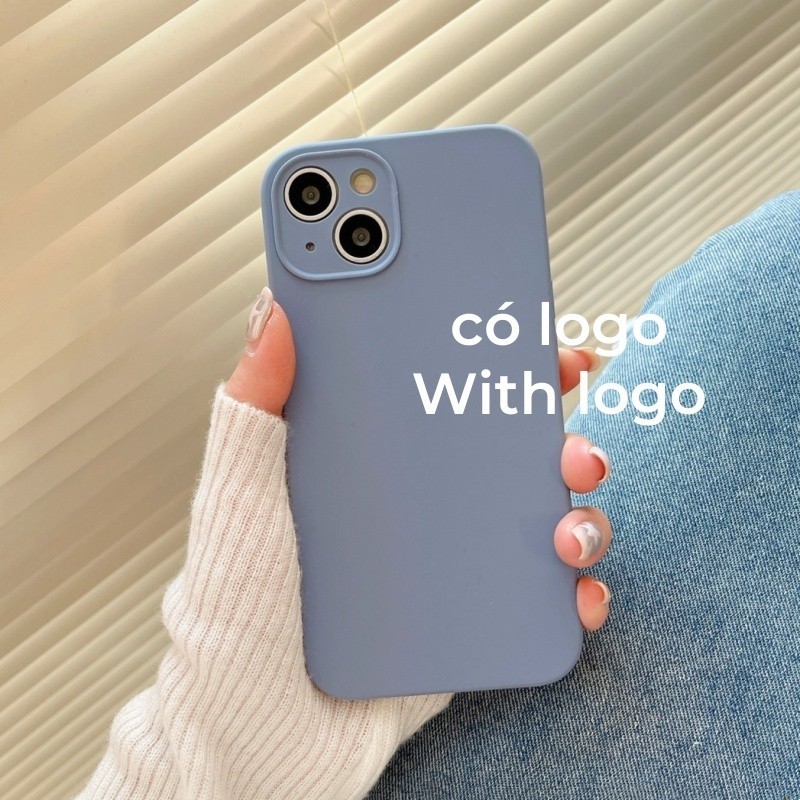 Vỏ silicon màu xám oải hương cho iPhone 17 / 16 / 15 / 14 / 13 / 12 / 11 / Promax Plus Bảo vệ vỏ chống rơi