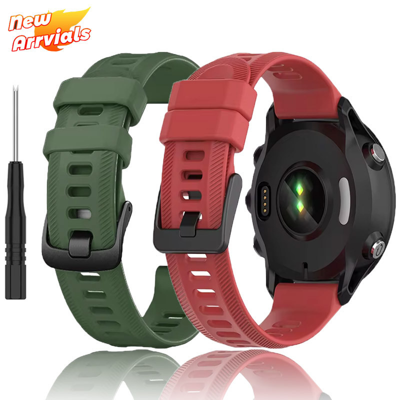 Garmin Fenix 7 / Forerunner 965 / 955 / 945 / 935 22 mm horlogeband Siliconen polsband met gesp - Blauw