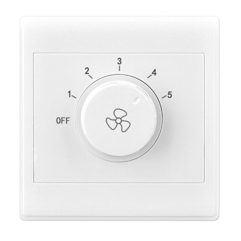 HIk Có Thể Điều Chỉnh 5 Bánh Răng Quạt Tốc Độ Bộ Điều Khiển Loại 86 Bề Mặt Gắn Quạt Trần Hộ Gia Đình Quạt Xả Điều Khiển Tường Switchi