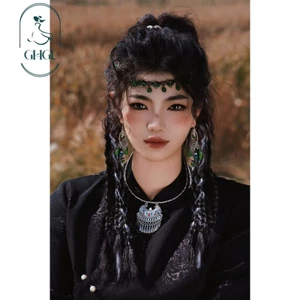 GHGl Hàng Sẵn Có Đa Dạng Handmade Phong Cách Dân Tộc Cổ Retro Hoa Miao Bạc Tua Rua Mặt Dây Chuyền Vòng Cổ Trung Quốc Mới Niche Kỳ Lạ Nữ Xương Đòn Dây Chuyền