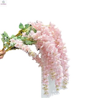 Cành hoa tử  đằng dài 1.1m nhiều hoa 5 nhánh lớn rủ đẹp trang trí nhà cửa CEVERIA