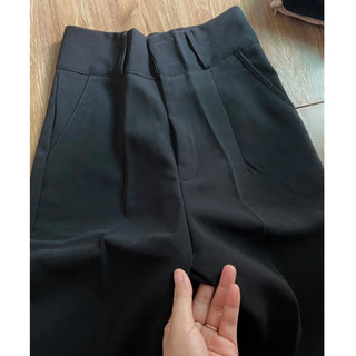 Quần tây nữ cạp cao hai cúc, dáng quần học sinh cấp 2, cấp 3 mặc đi học đi làm công sở văn phòng chất vải dày đẹp