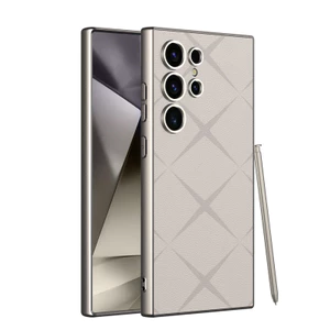 Dành cho Samsung Galaxy S24 Ultra, S23 Ultra GKK Vỏ bảo vệ Camera mỏng bằng da trơn mạ điện