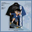 Thám Tử Lừng Danh Conan Jimmy Kudo Hoạt Hình Dễ Thương Cosplay Vải 3D Mùa Hè Áo Thun Anime Tay Ngắn Top Trẻ Em