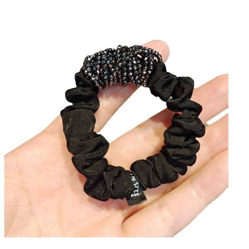 Dây Buộc Tóc Đính Hạt & Kim Cương Thời Trang | Cao Su Co Giãn Cao, Phong Cách Nhỏ Lạ